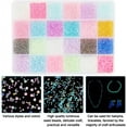 thumbnail image 2 of 11581pcs Luminous Glass Seed Beads 24 Styles Glow in The Dark Beads Spacer Beads Small Craft Beads, 2 of 8