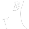 thumbnail image 3 of Bling Jewelry Womens Tiny Cubic Zirconia Heart Cartilage Ear Stud 14K Gold Simulated Birthstone 4MM, 3 of 5