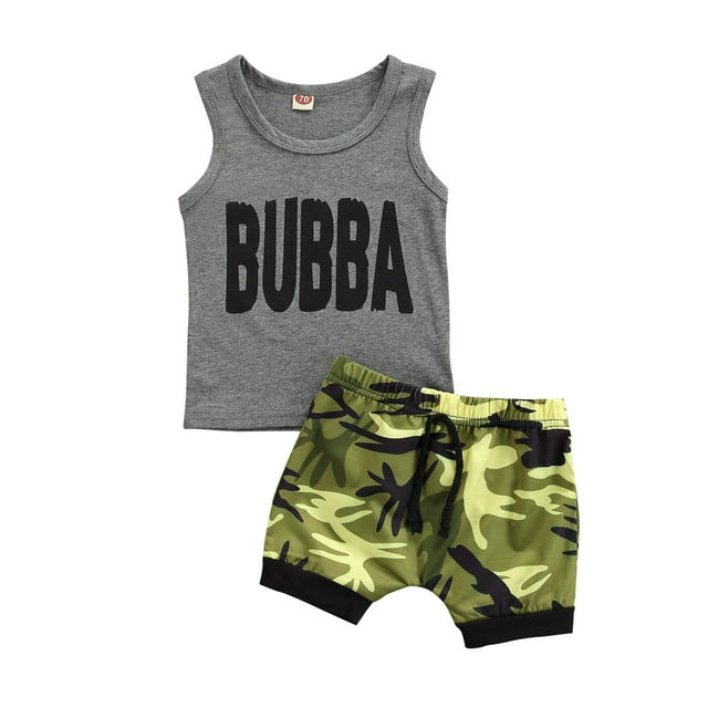 ITFABS Tenue pour Petits Garçons, Haut Sans Manches à Col Rond, Shorts