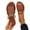 Brown, variant on Women's Slip-On Flat Sandals Comfortable Dressy & Casual 2026 Round-Toe Slides for Beach Travel & Everyday Walking Shoes Dark Blue 8 Wide