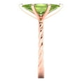 thumbnail image 3 of 2 ctw Solitaire Anniversary Ring for Women | Marquise Cut Natural Peridot | Hyperallergenic Solid 18K Rose Gold, 3 of 5