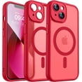 thumbnail image 1 of Étui Magnétique pour iPhone 16 Pro Max avec Protection Complète de la Caméra [Compatible avec Magsafe] [Mat Translucide] Étui de Téléphone Protectrice, Violet, Rouge, 1 of 5