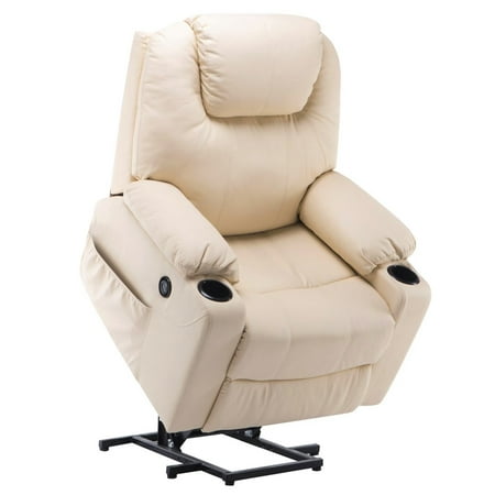 massage chair recliner lift electric sofa power cream charging heated ports remote usb lounge control leather mcombo chairs swivel faux
