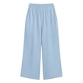 thumbnail image 7 of Soyumi Women Casual Pants Loose High Waist Cropped Palazzo Beach Pants Summer Outfits 2026 Trendy, Light Blue, 7 of 7