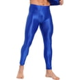 thumbnail image 2 of Sywiyi Men's Compression Long Pants Gym Workout Tights Trousers Seamless Quick Dry Base Layer Leggings Blue L, 2 of 6