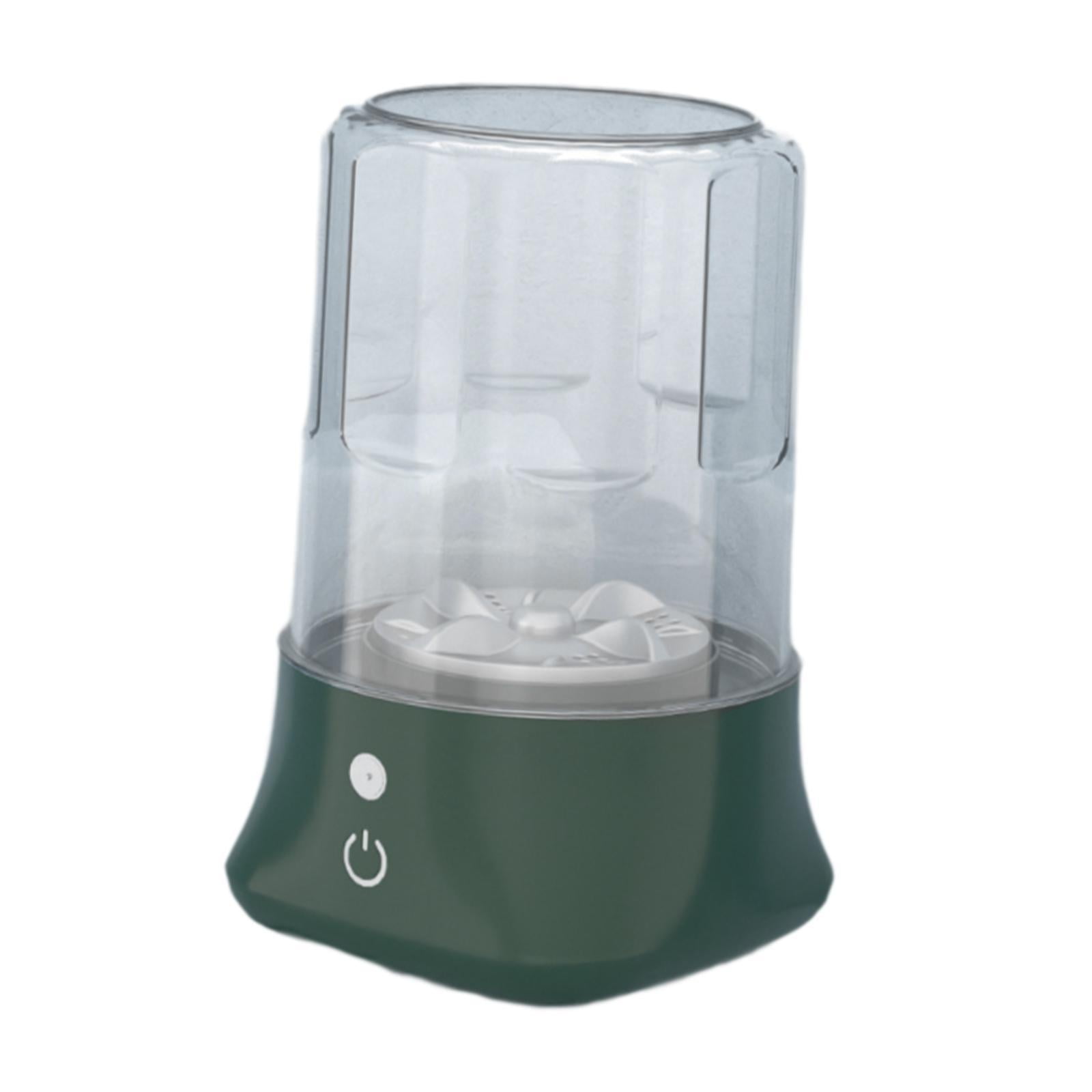 WeiLaiKeQi Portable Washing Machine Compact Small Washer USB Rechargeable Mini Laundry Cup 1L for Home Apartment Travel Dorm Small Items green