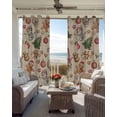 thumbnail image 3 of Beige Christmas Blackout Curtains 54 Inch Length 2 Panels Set for Living Room Bedroom, Xmas Tree Balls Snowman Gingerbread Room Darkening Window Curtains Thermal Insulated Black Out Curtain 52"x54", 3 of 8