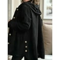 thumbnail image 5 of Women'S Autumn and Winter Long-Sleeved Hooded Loose Corduroy Casual Jacket Black XL, 5 of 6