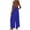 #135-Blue, variant on Women's Jumpsuit Adjustable Straps Backless with Pockets Casual Solid Color Stylish
