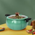 thumbnail image 2 of Micro Pressure Cooker,8L Multi-Function Micro Pressure Cooking Pot, Pumpkin Shaped Pressure Cooking Pot Double Handles, Dishwasher Safe (Green), 2 of 9