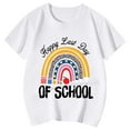 thumbnail image 4 of Gbsyewxs Shirts For Girls Short Sleeve Crew Neck Cartoon Letter Print Breathable Summer School Toddler Girls Tees White Size 10-11 Years, 4 of 4