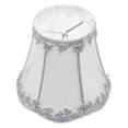 thumbnail image 1 of OULII Small Clip On Retro Fabric Lampshade Set with Hand Crafted Natural Linen Flower Design for Table Floor and Pendant Lamps Gray, 1 of 7