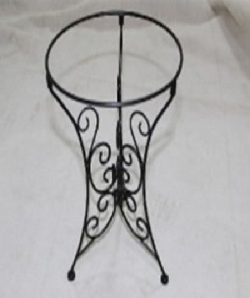 11.5" Black Ornate Outdoor Patio Stand for Garden Gazing Balls