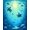 Blue Teal Aqua, Pattern 2, variant on ODIKA Turtle Toile Border Map Nautical Wave Coral Reef Compass for Playroom, Bedroom, Reading Nook, Pet Friendly & Kids Safe Play