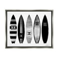 thumbnail image 5 of Stupell Industries Fashion Designer Surf Boards Black Silver Watercolor Luster Gray Framed Floating Canvas Wall Art, 16x20, by Amanda Greenwood, 5 of 5