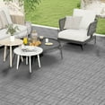 thumbnail image 2 of Costway 18 PCS Interlocking Deck Tiles 12" x 12" Waterproof All Weather Flooring Covering Grey, 2 of 9