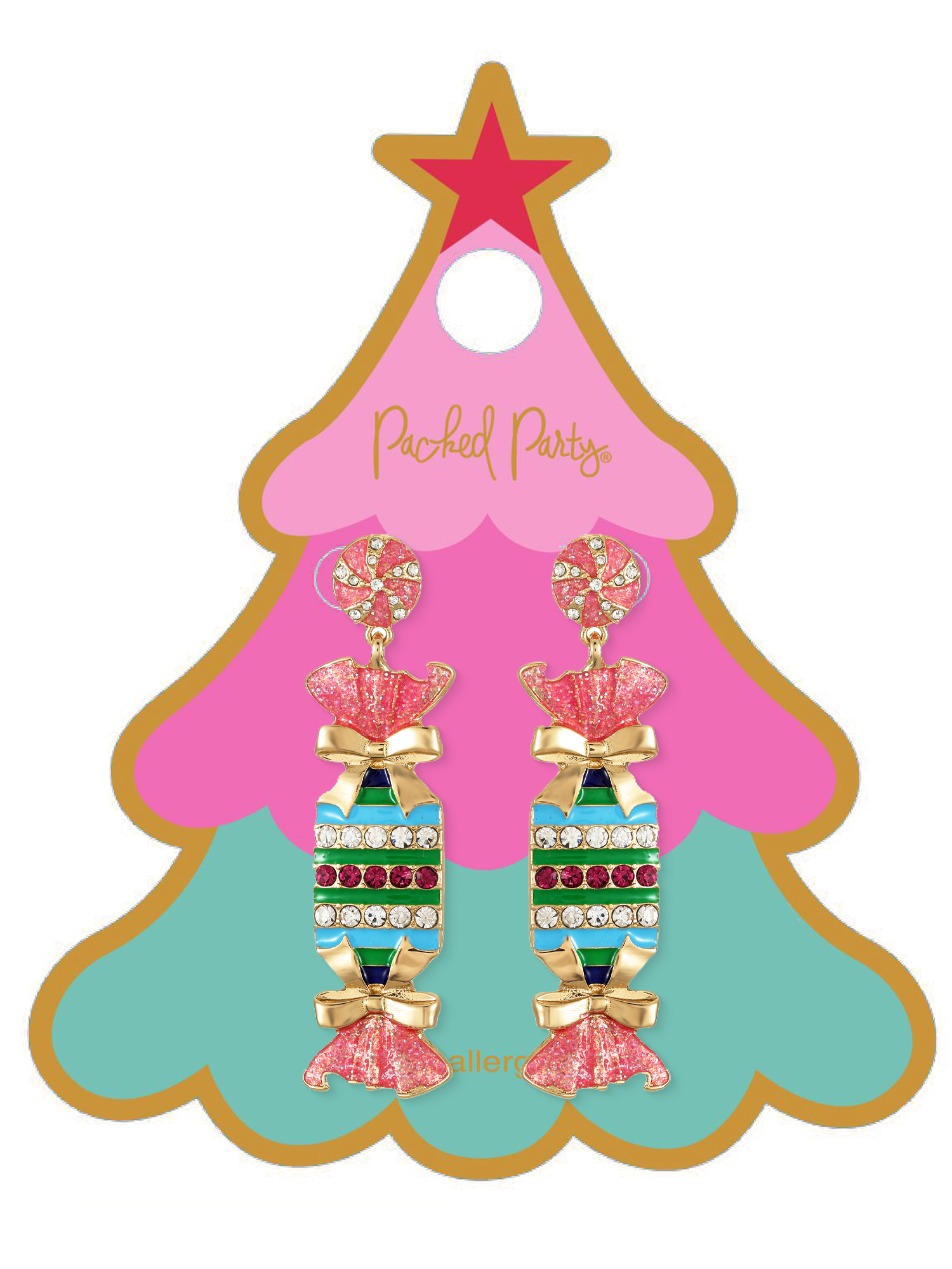Packed Party Candy Bow Earrings