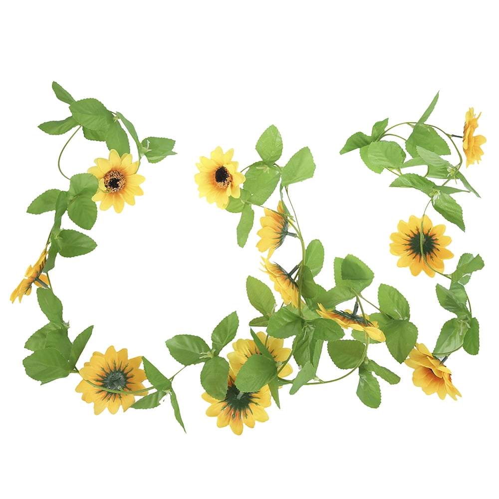 2.6M DIY Artificial Yellow Sunflower Silk Garland Vine Wedding Party DIY Decor