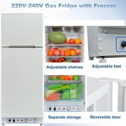 Smad 9.4 Cu ft 64 in*H Propane Refrigerator AC 110V Freezer Large Capacity Frigde Camper Motorhome