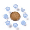 thumbnail image 3 of 500gs Transparent Acrylic Beads Caps Tulip Flower Lily of the Valley Frosted Cyan 10x6mm Hole: 1.5mm about 2100pcs/500g, 3 of 7