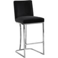 thumbnail image 1 of Meridian Furniture Heidi 26"H Velvet Counter Stool in Black, 1 of 5