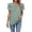 e-13Mint Green65, variant on Women Tshirts Casual Solid Color Crew Neck Hollow Double Layer Short Sleeve T-Shirt Tops Soft Female Dailywear