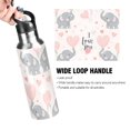 thumbnail image 4 of Yayeee 20oz Insulated Water Bottle Double Wall Stainless Steel with Flip Straw Lid, Cute Elephant, 4 of 7