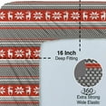 thumbnail image 3 of 100% Cotton Double Brushed Flannel Sheet Set - 170 GSM Heavyweight, Deep Pockets, Pre-Shrunk & Anti-Pill, All Around Elastic – Full - Deer Red, 3 of 5