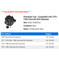 thumbnail image 2 of Distributor Cap - Compatible with 1975 - 1986 Chevy K20 Suburban 1976 1977 1978 1979 1980 1981 1982 1983 1984 1985, 2 of 2
