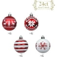 thumbnail image 3 of Valery Madelyn 24ct 2.36" Christmas Ball Ornaments, Red White Shatterproof Ornaments for Christmas Party Decor, 3 of 15