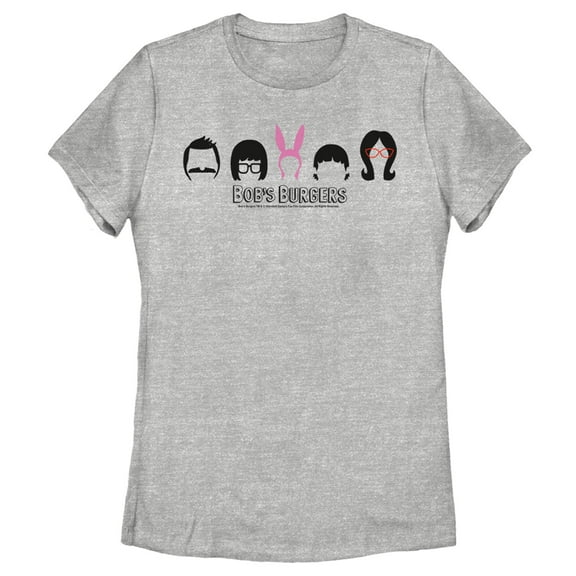Women's Bob's Burgers Iconic Hair Graphic Tee Athletic Heather Large