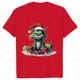 thumbnail image 1 of Señora Año Nuevo manga corta lindo gato estampado Tops moda mujer camisetas camisa tendencia gráfico Navidad regalo ropa femenina camiseta, 1 of 5