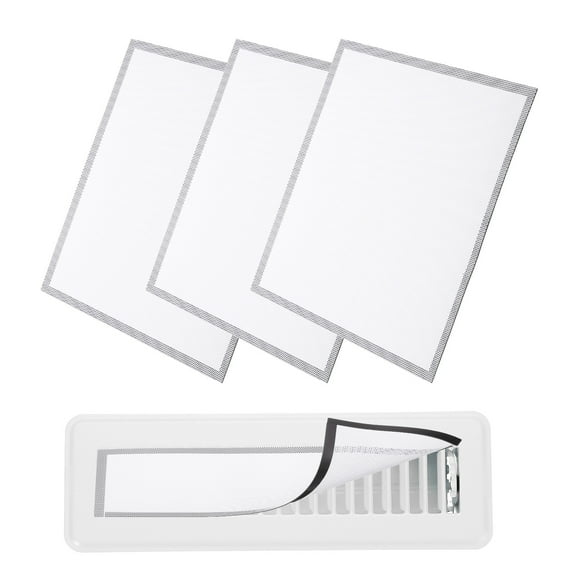 Uxcell 4Pcs Magnetic Floor Vent Covers, Floor Register Cover Mesh Air Vent Screen Filters, Great for Home (White, 12-Inch x 12-Inch)