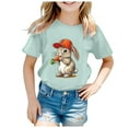 thumbnail image 4 of Kids T Shirts Short Sleeve Easter Rabbit Carrot Crew Neck Tee for Boys(Big Girls), 4 of 4