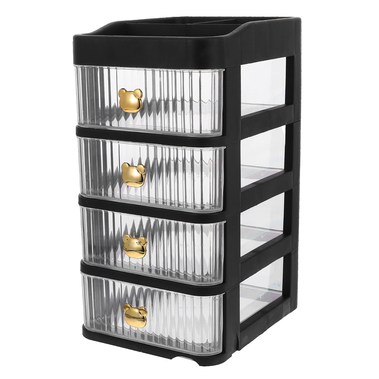 WHAMVOX Black Desktop Drawer Organizer for Storage Sturdy PP Material Keeps Items Organized 7.8 x 4.3 x 3.1