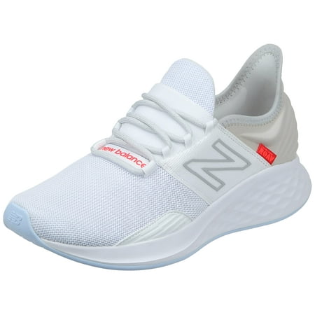 New Balance Men's Fresh Foam Roav V1 Running Shoes, White/True Red, 9.5