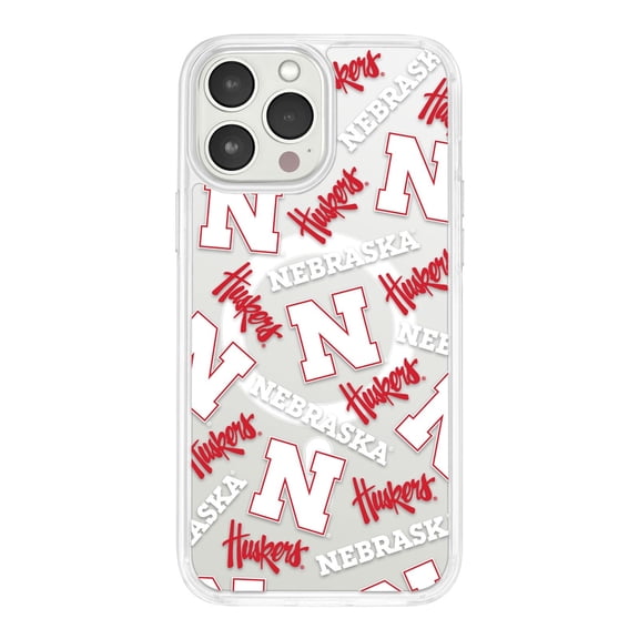 Nebraska Huskers HD Phone Case Compatible with MagSafe Apple iPhone 11 (Scattered) by Affinity Bands