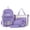 Purple, variant on Weebloom 5Pcs School Backpack For Kids Boys Girls Cute Stylish Campus 5 Piece Daypack For School Work And Travel Large Bookbag Elementary Middle School Black