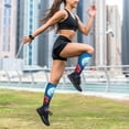 thumbnail image 6 of Lsque Artistic Moon Rose Pattern Sport Compression Socks for Men & Women 15-20 mmHg Knee High Nurse Pregnant Running Medical and Travel Athletic, 6 of 6