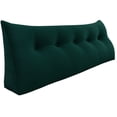 thumbnail image 1 of WOWMAX Large Bolster Triangular Reading Backrest Positioning Support Wedge Pillow Headboard for Day Bed Bunk Bed RV/Trailer with Removable Cover 59 Inches Velveteen Green, 1 of 7