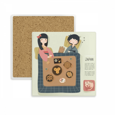 

Traditional Japanese local cruisine Square Coaster Cup Mat Mug Subplate Holder Insulation Stone