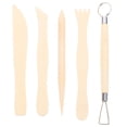 thumbnail image 1 of KAKOWELY clay carving tool 5 Pcs Polymer Clay Sculpting Tools Set Pottery Tool Kit Ceramic Pottery Clay Ribbon Wood Modeling Tools Kit For Embossing Carvings Tools And Supplies, 1 of 5