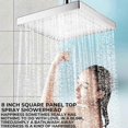 thumbnail image 2 of 8 Inch Chrome Rainfall Led Shower Head 7 Colors Changing Temperature Controlled High-pressure Bathroom Shower Head, 2 of 5
