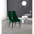 thumbnail image 2 of Meridian Furniture Sleek Green Velvet Dining Chair (Set of 2), 2 of 7