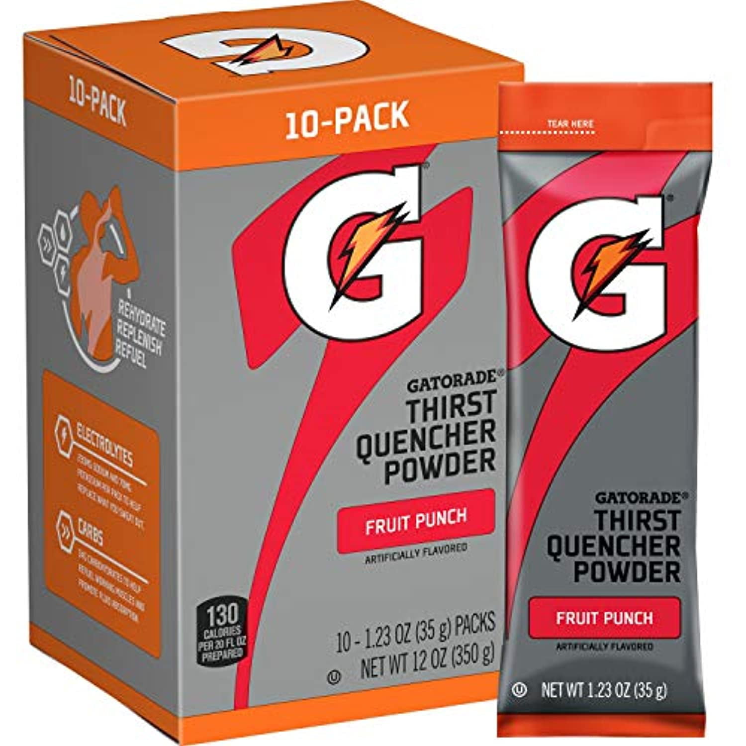 Gatorade G Powder 10Ct Punch, Mixed Fruit, 10 Count