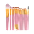 thumbnail image 2 of Juego de 15 brochas de maquillaje de alta calidad, color negro y dorado, 2 of 5