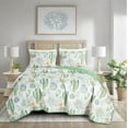 thumbnail image 2 of Chezmoi Collection Gregory 3-Piece Southwestern Serene Desert Quilt Set, Green Blue Cactus Succulent Plant Printed Microfiber Lightweight Quilted Bedspread Set, King (118" x 95"), 2 of 9