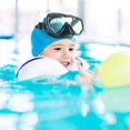 thumbnail image 2 of Máscara de Snorkel para Niños Berallo con Vidrio Templado Antivaho Azul, 2 of 7