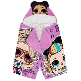 L.O.L Surprise Kids Bath Towel and Wash Cloth 2 Piece Set Cotton Purple. MGA