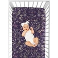 thumbnail image 4 of Sweet Jojo Designs Boho Floral Wildflower Plum Purple Girl Fitted Crib Sheet, 4 of 6